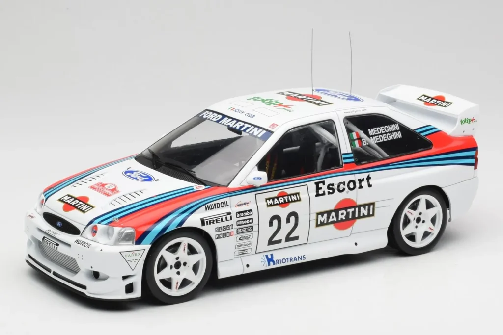 โมเดลรถ 1:18 Ford Escort WRC Martini Racing #22 A. Medeghini / B. Medeghini Rally San Remo ปี 1998 IXO