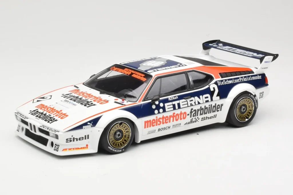车型 1:18 BMW M1 Schnitzer #2 H-J. Stuck Winner Deutsche Automobil Rennsport Trophy Zolder 年 1982 Minichamps