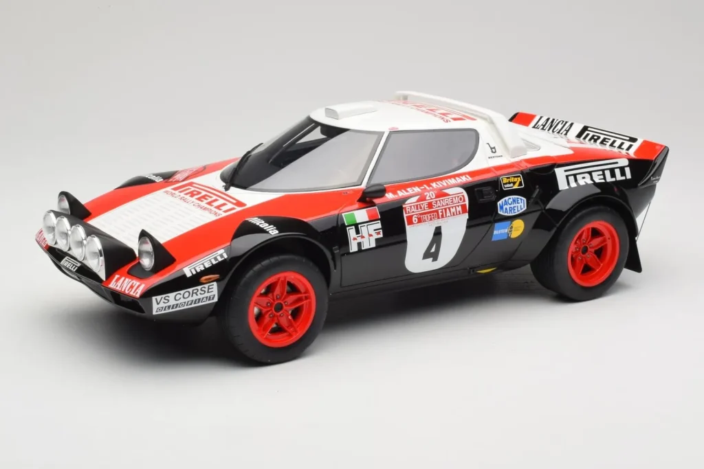 โมเดลรถ 1:12 Lancia Stratos HF Gr.4 Black #0 M. Alen / I. Kivimäki Rally San Remo ปี 1978 Otto