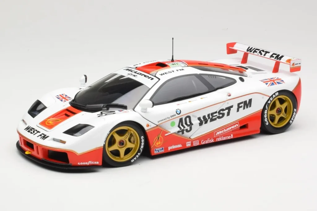 โมเดลรถ 1:18 McLaren F1 GTR West Competition #49 J. Nielsen / J. Mass / T. Bscher 24 Hours of Le Mans ปี 1995 Minichamps (มือสอง)