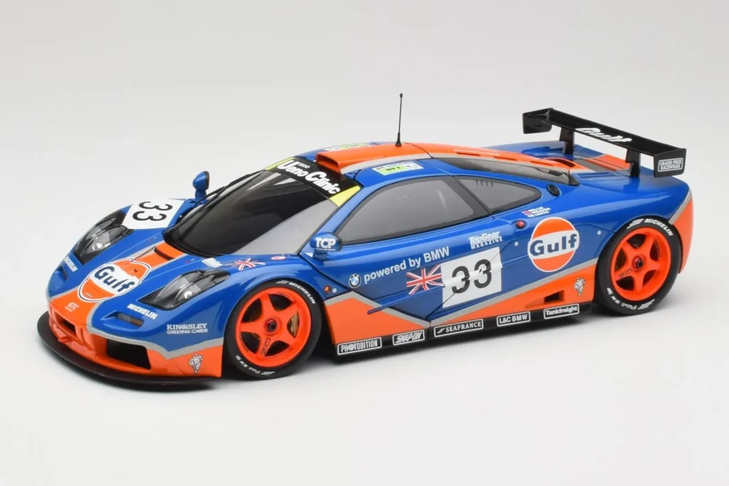 โมเดลรถ 1:18 McLaren F1 GTR Gulf Racing #33 S. Bellm / A. Weaver / J. Lehto 24 Hours of Le Mans ปี 1996 Minichamps (มือสอง)