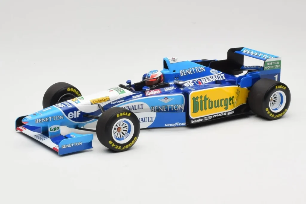 Model 1:18 Benetton Renault B195 #1 M. Schumacher Winner German GP year 1995 Minichamps