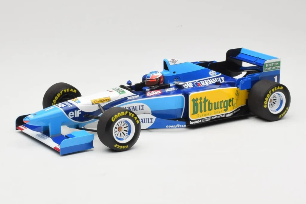 Model 1:18 Benetton Renault B195 #1 M. Schumacher Winner Pacific GP F1 World Champion year 1995 Minichamps
