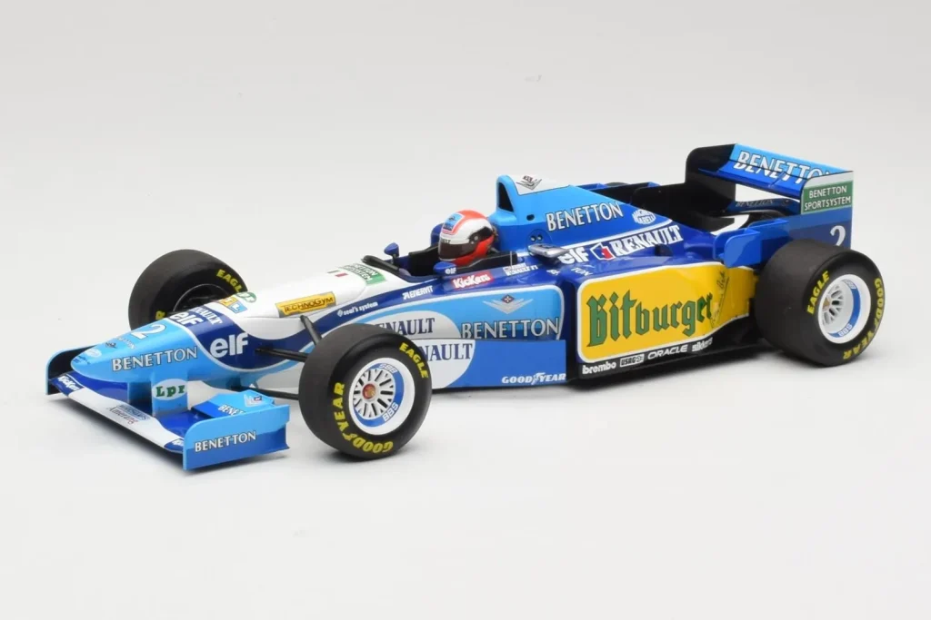 Model 1:18 Benetton Renault B195 #2 J. Herbert Winner British GP year 1995 Minichamps
