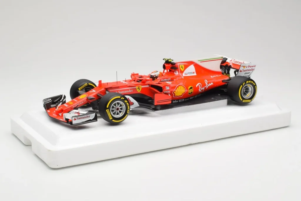 โมเดลรถ 1:18 Scuderia Ferrari SF70H #7 K. Raikkonen Australian GP End of Race ปี 2017 BBR (มือสอง)