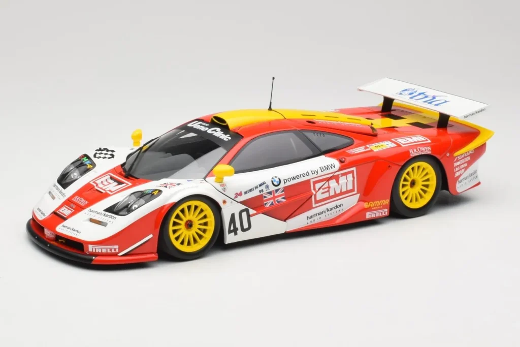 โมเดลรถ 1:18 McLaren F1 GTR Gulf Team Davidoff #40 D. O’Rourke / G. Sugden / J. Auberlein 24 Hours of Le Mans ปี 1998 Minichamps (มือสอง)