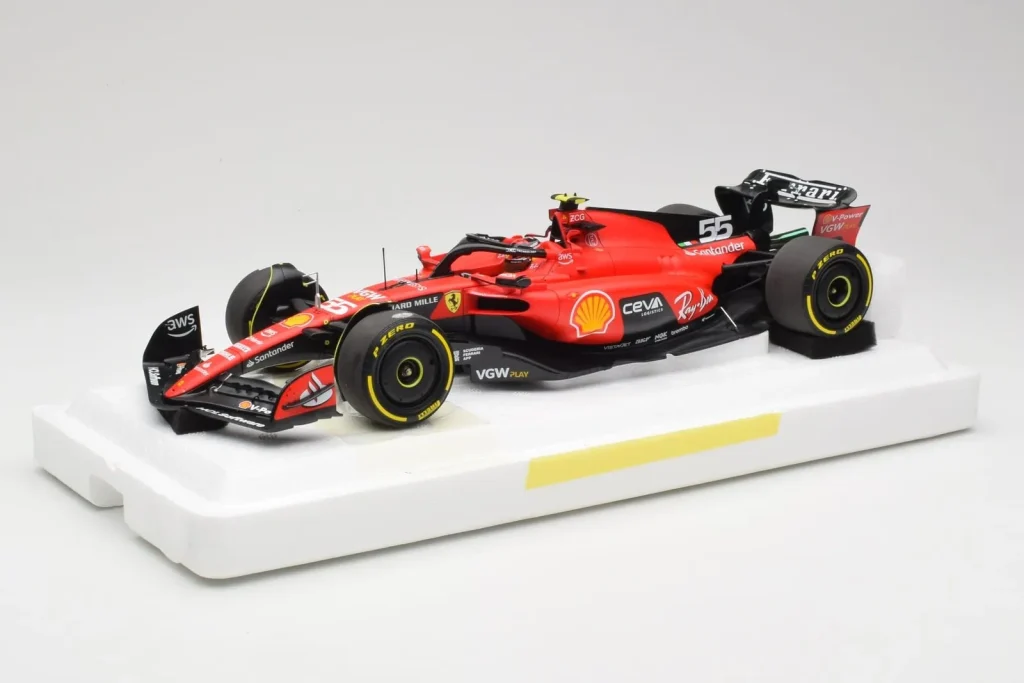 โมเดลรถ 1:18 Scuderia Ferrari SF-23 #55 C. Sainz Belgian GP ปี 2023 BBR (มือสอง)