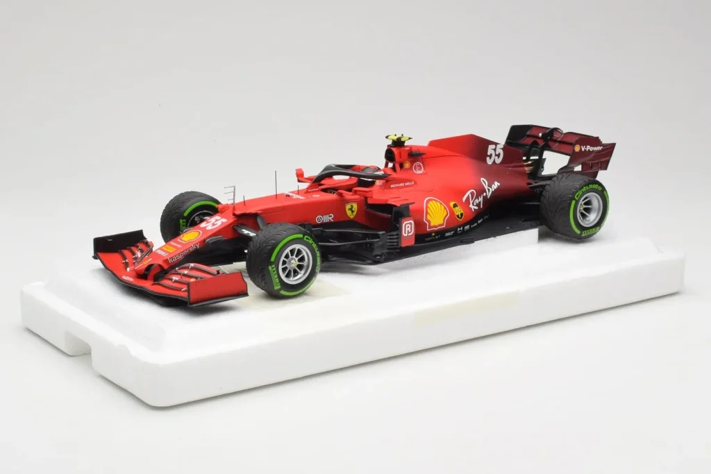 โมเดลรถ 1:18 Scuderia Ferrari SF21 #55 C. Sainz Emilia Romagna GP ปี 2021 BBR (มือสอง)