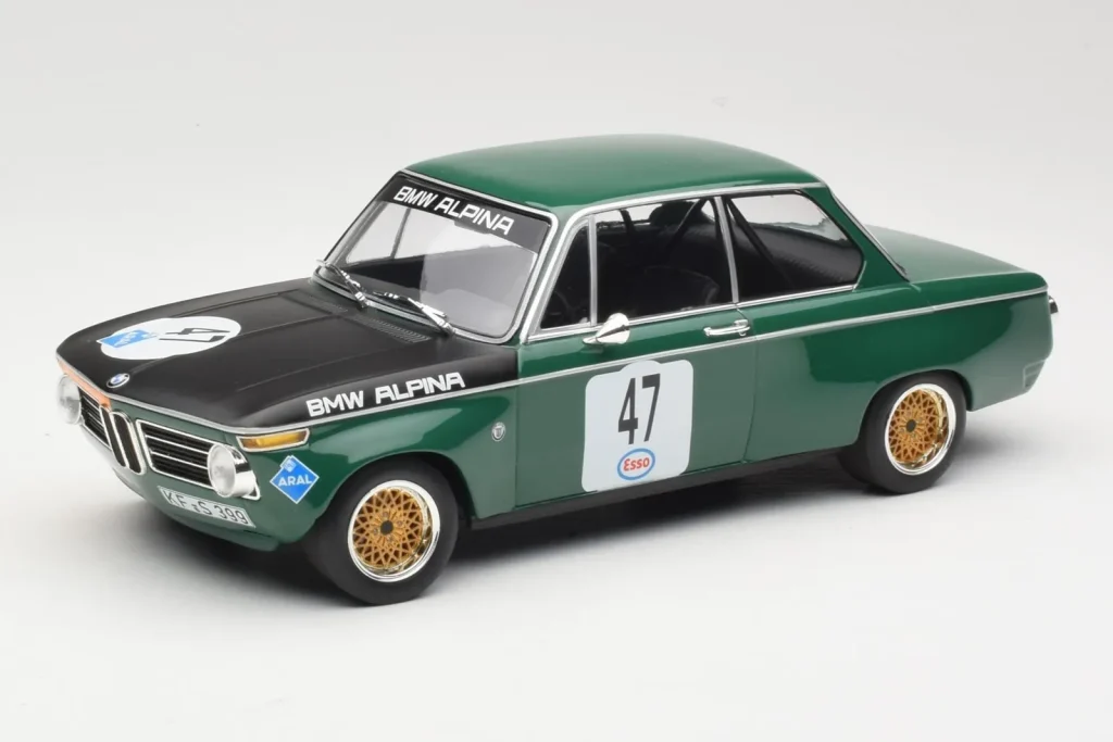 Model 1:18 BMW 1600-2 BMW Alpina #47 P. Meyer Internationales ADAC Eifelrennen Nurburgring year 1971 Minichamps