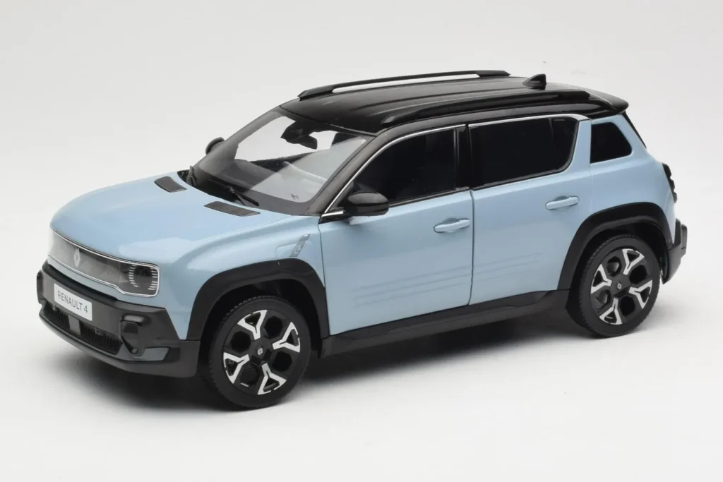 โมเดลรถ 1:18 Renault 4 E-Tech Electric Cloud สีน้ำเงิน Norev