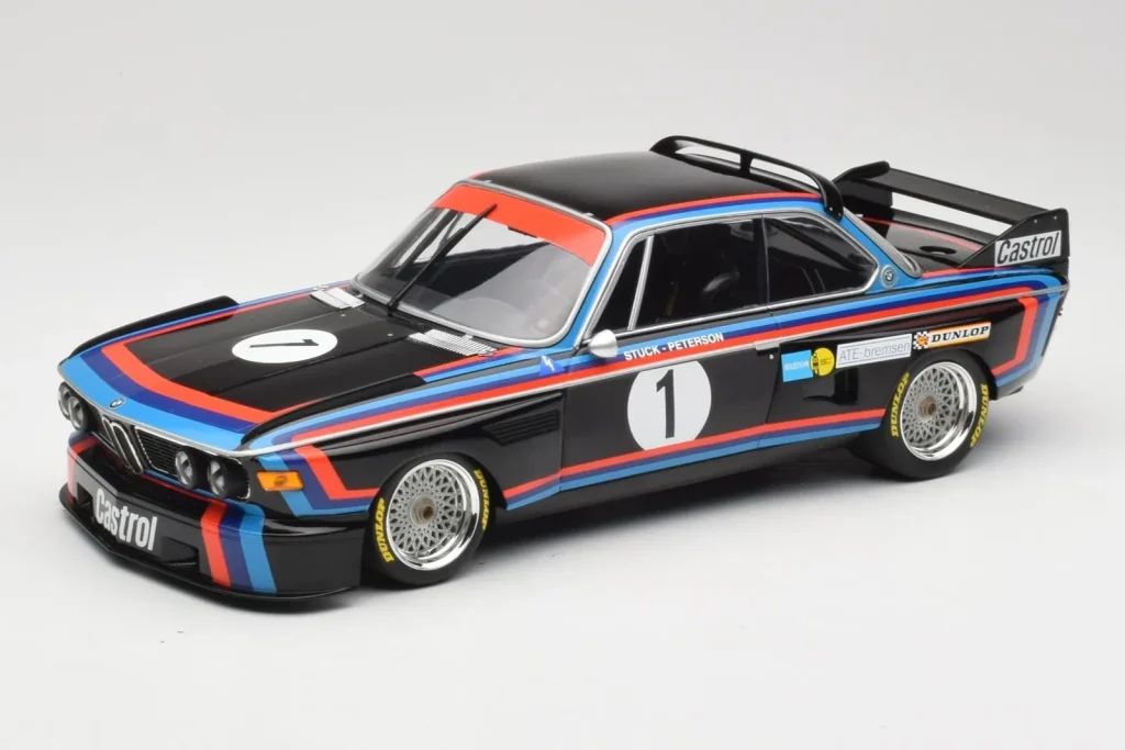 Model 1:18 BMW 3.0 CSL E9 #1 BMW Motorsport H-J. Stuck Winner Norisring Trophy year 1974 Minichamps