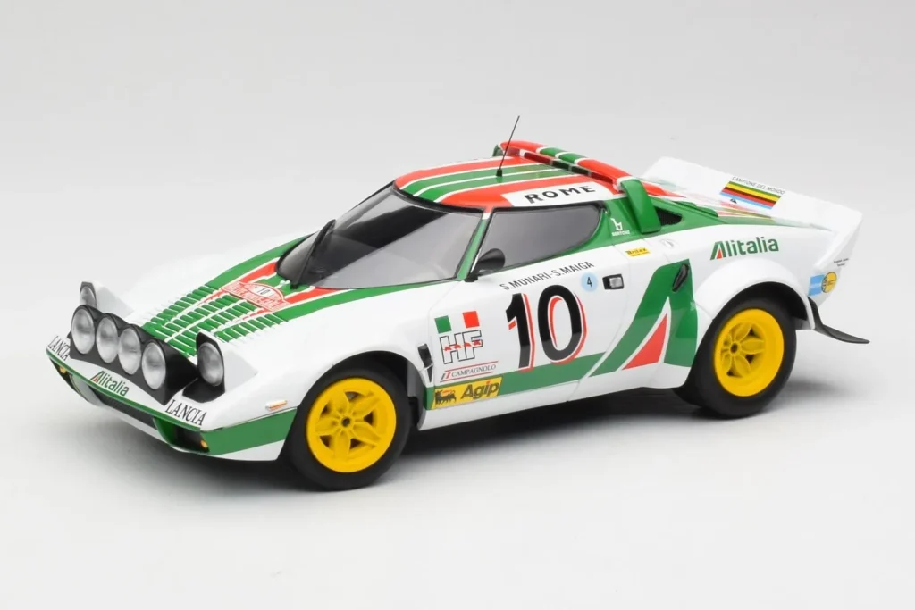 โมเดลรถ 1:18 Lancia Stratos #10 S. Munari / S. Maiga Winners Rally Monte Carlo ปี 1976 Minichamps (มือสอง)