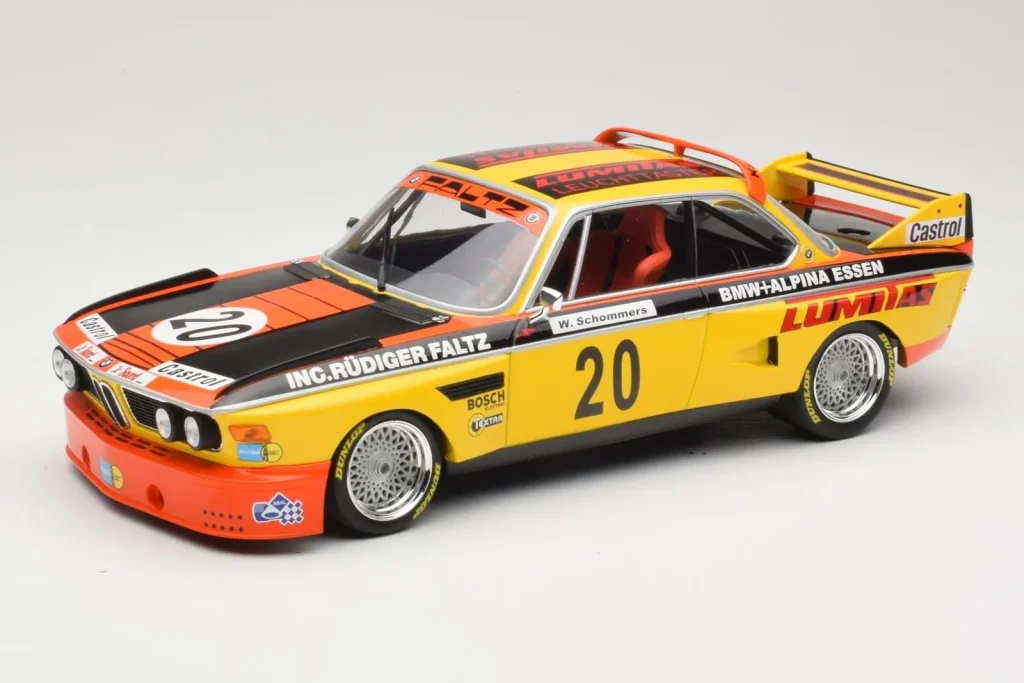 Model 1:18 BMW 3.0 CSL E9 #20 BMW Faltz Alpina W. Werner / H. Schommers Norisring Trophy year 1974 Minichamps