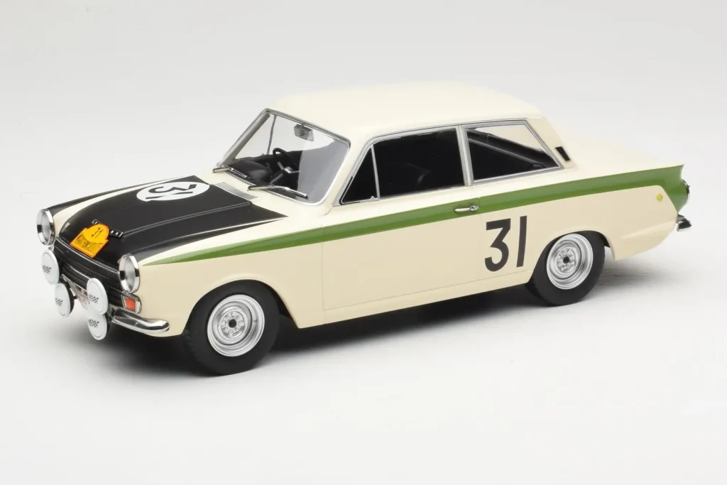 โมเดลรถ 1:18 Ford Cortina Lotus #31 J. Ickx / G. Staepelaere Marathon de la Route ปี 1966 MCG