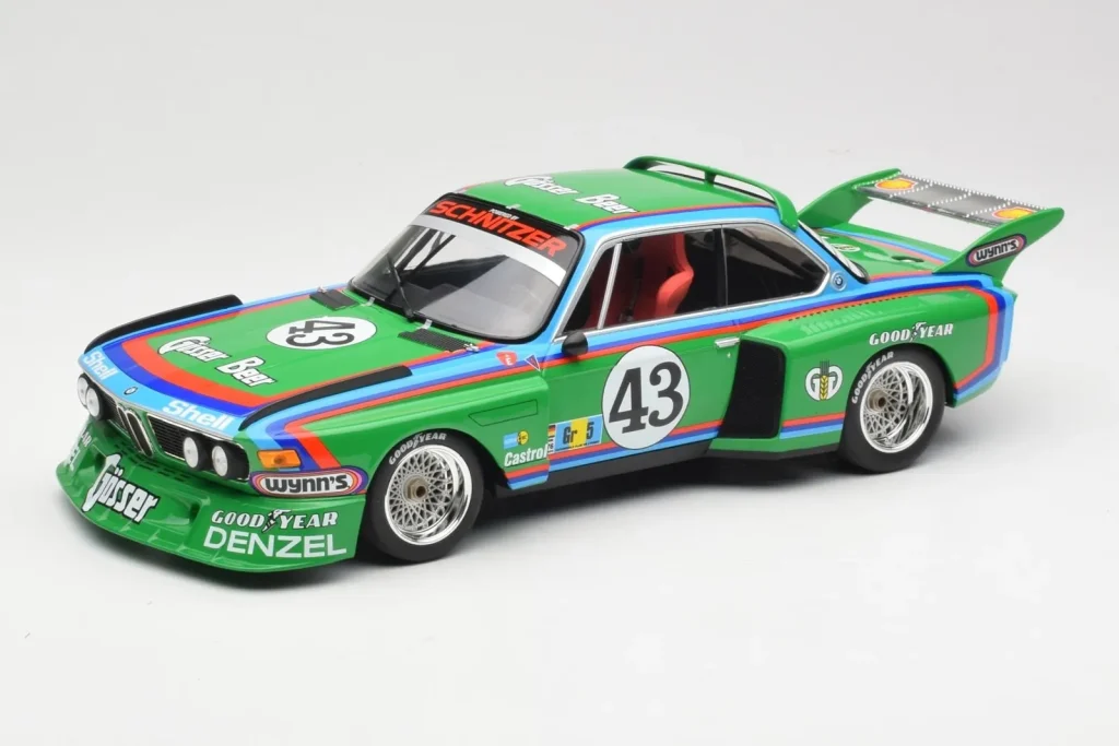 Model 1:18 BMW 3.5 CSL E9 Schnitzer #43 D. Quester / A. Krebs 24 Hours of Le Mans year 1976 Minichamps