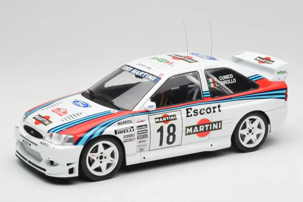 โมเดลรถ 1:18 Ford Escort WRC Martini Racing #18 G. Cunico / G. Pirollo Rally San Remo ปี 1998 IXO