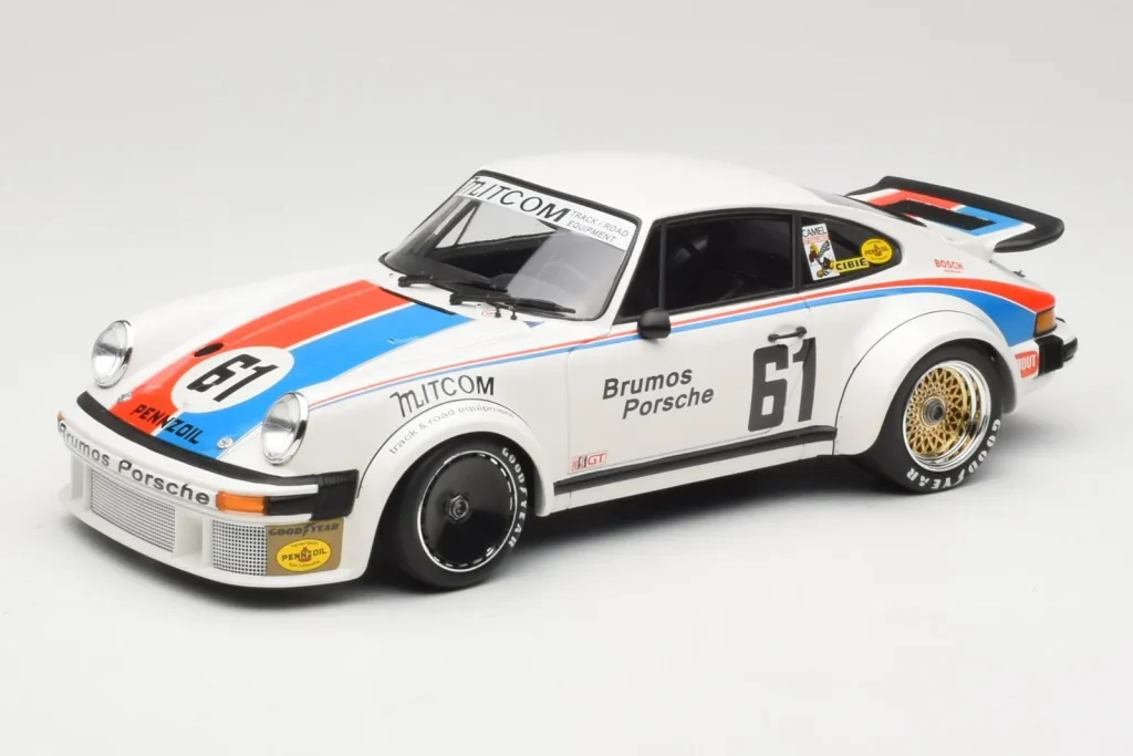 Model 1:18 Porsche 934 Brumos Racing #61 P. Gregg / J. Busby 24 Hours of Daytona year 1977 Minichamps