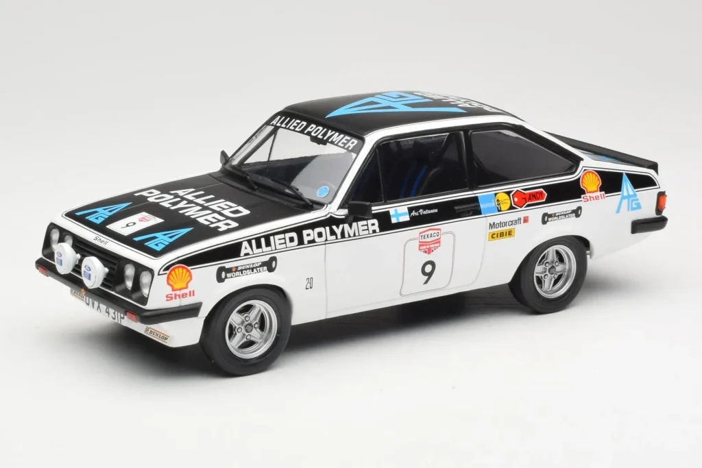 โมเดลรถ 1:18 Ford Escort Mk2 RS2000 #9 A. Vatanen / P. Bryant RAC Rally ปี 1977 MCG