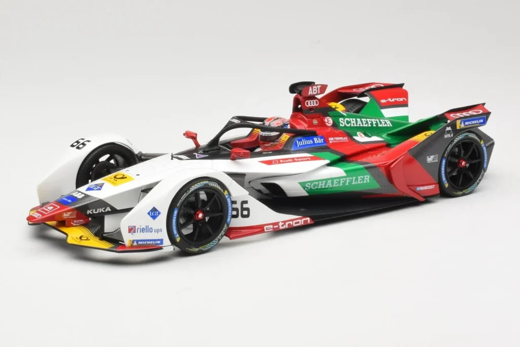 车型 1:18 Audi e-tron FE05 Audi Sport ABT Schaeffler #66 D. Abt Formula E Season 5 年 2019 Minichamps