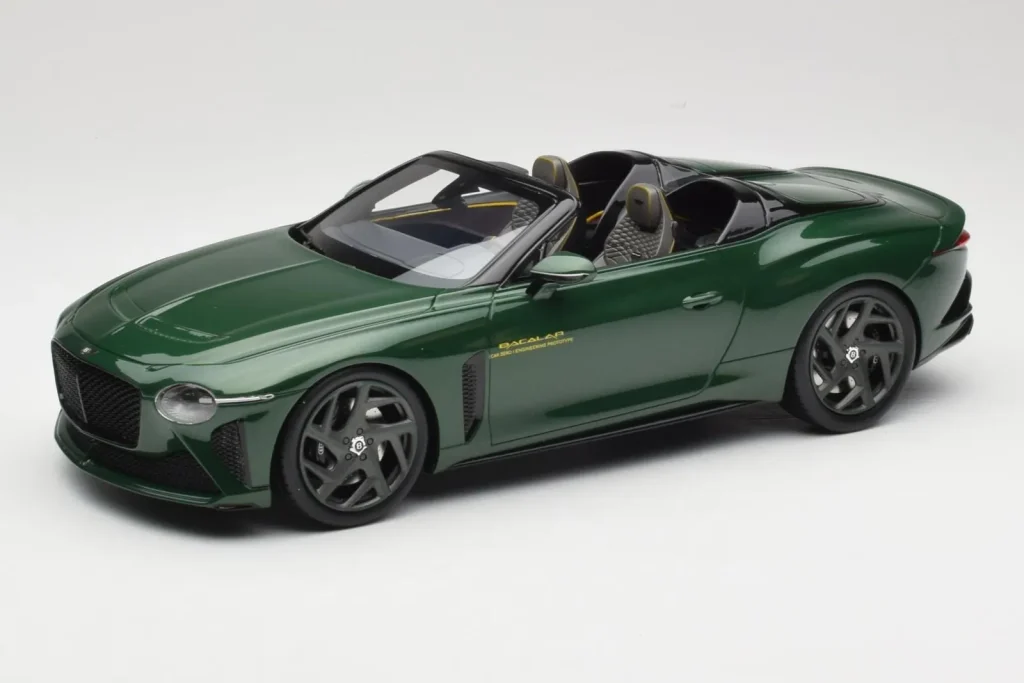 โมเดลรถ 1:18 Bentley Mulliner Bacalar Scarab สีเขียว TopSpeed (มือสอง)