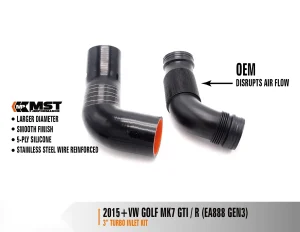 ท่อเข้าเทอร์โบ MST Volkswagen Golf MK7 / Audi MQB 3 นิ้ว VW-MK710