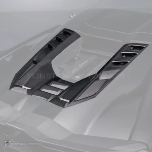 carbon fibre engine bay cover Lamborghini Revuelto RYFT