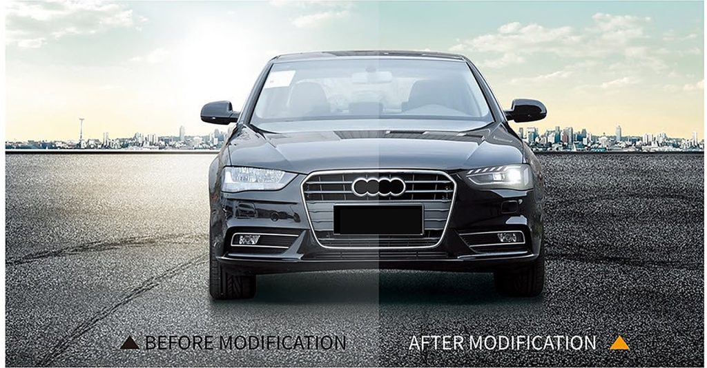 ไฟหน้า LED AUDI A4 ปี 13-16 ทรง SHIYU
