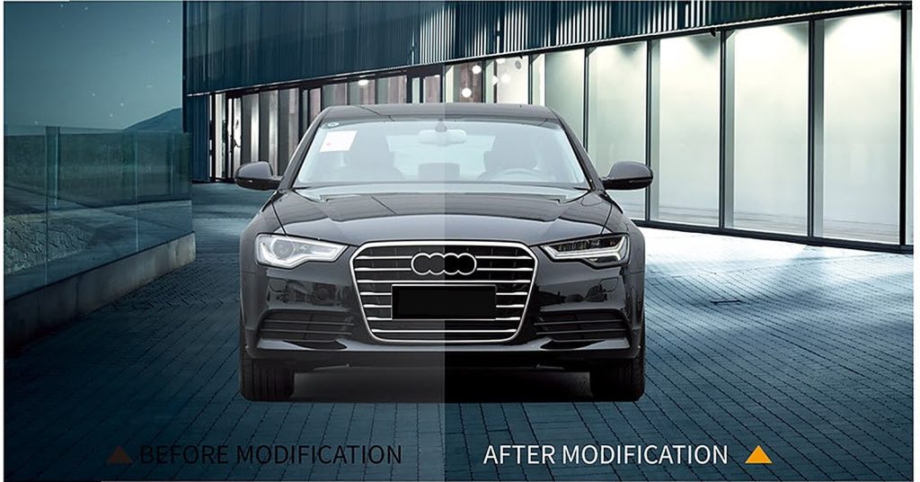 ไฟหน้า LED แมทริกซ์ AUDI A6 C7 ปี 12-17 ทรง SHIYU