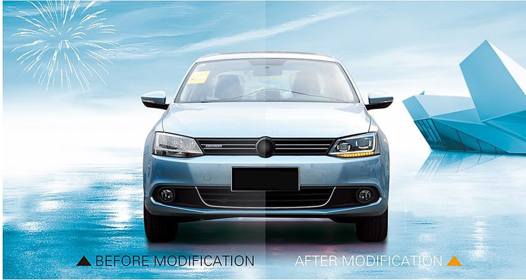 ไฟหน้า ซีนอน Volkswagen Sagitar ปี 12-17 ทรง SHIYU (ทรง B8)