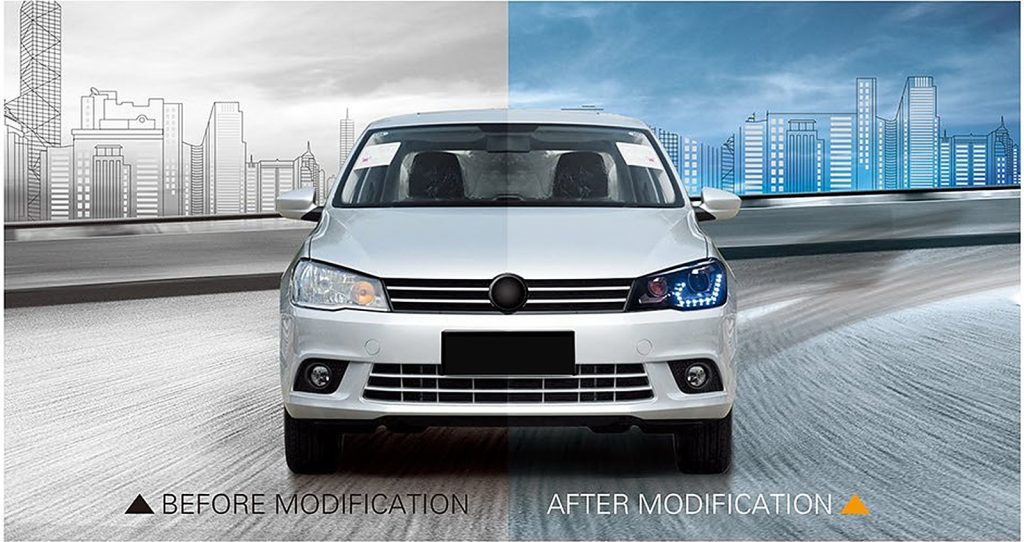 ไฟหน้า ซีนอน Volkswagen Jetta ปี 13-16 ทรง SHIYU