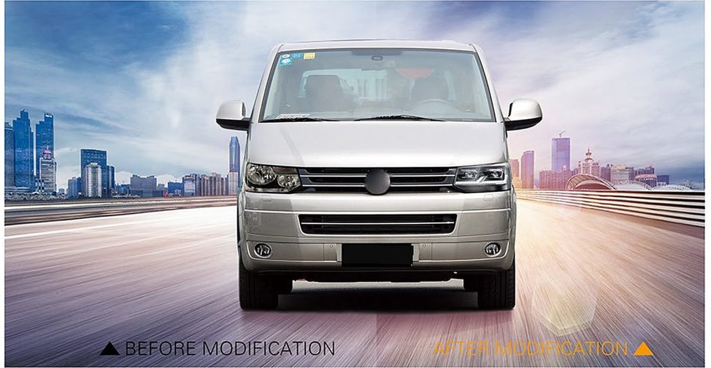 ไฟหน้า LED Volkswagen Caravelle T5 ปี 12-15 ทรง SHIYU