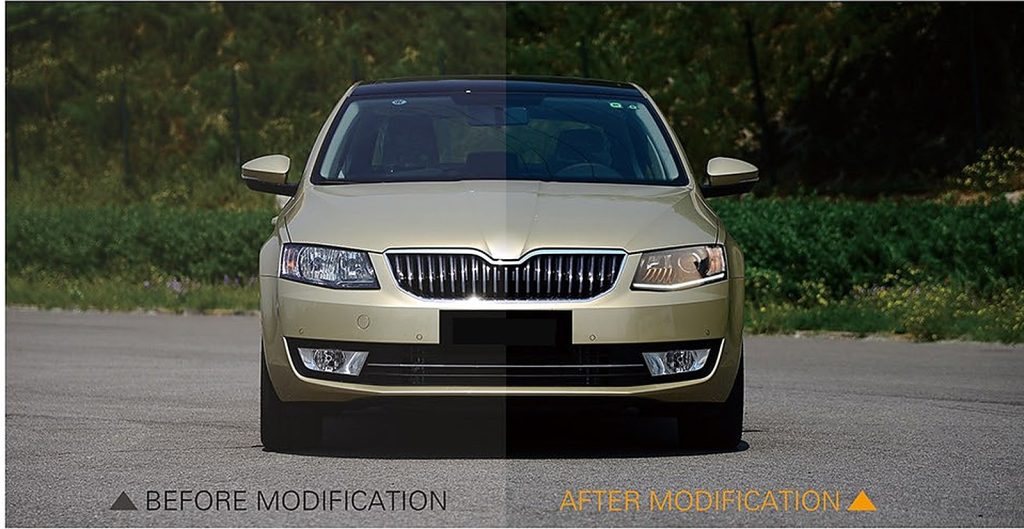 Headlights LED Skoda Octavia year 15-17 style SHIYU