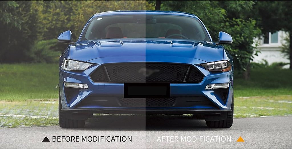 ไฟหน้า LED Ford MUSTANG ปี 18-22 ทรง SHIYU (ทรงปี 23)