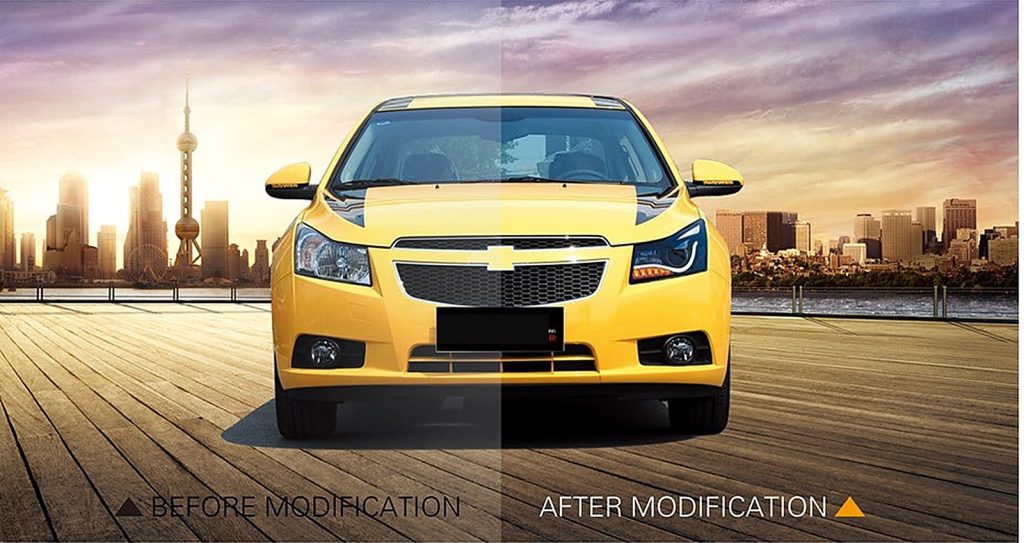 ไฟหน้า ซีนอน Chevrolet Cruze ปี 09-14 ทรง SHIYU