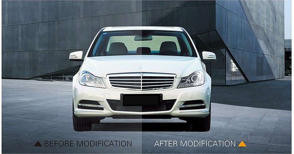 ไฟหน้า LED MERCEDES BENZ C-Class W204 ปี 13-14 ทรง SHIYU