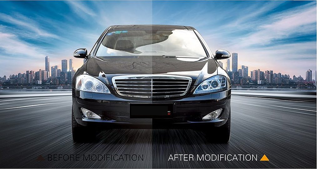 ไฟหน้า ซีนอน MERCEDES BENZ S-Class W221 ปี 08-10 ทรง SHIYU