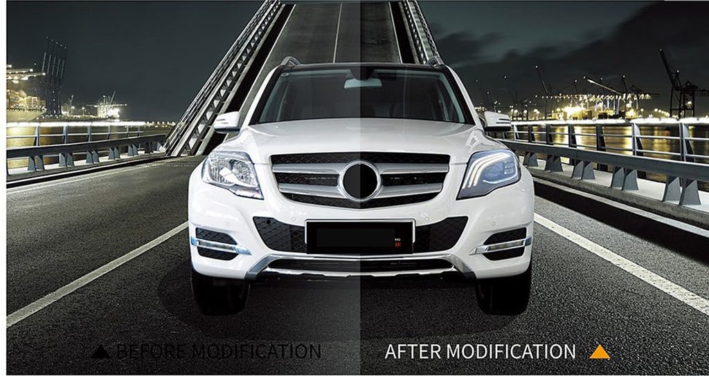 ไฟหน้า LED MERCEDES BENZ GLK-Class X204 ปี 13-15 ทรง SHIYU (ทรง Maybach)