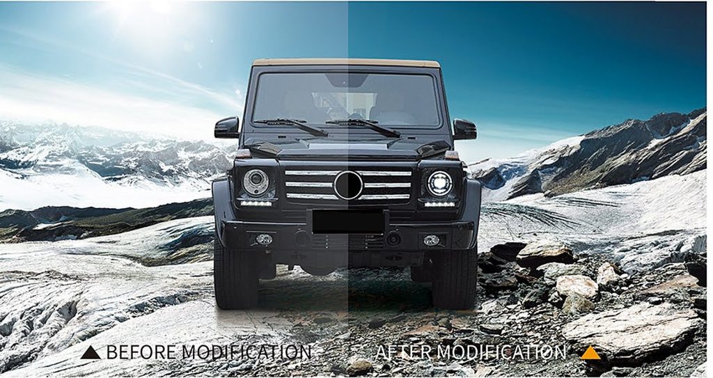 ไฟหน้า LED MERCEDES BENZ G-Class W463 ปี 08-18 ทรง SHIYU