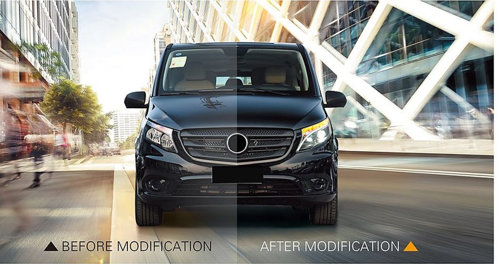 ไฟหน้า LED MERCEDES BENZ V-Class W447 ปี 16-23 ทรง SHIYU