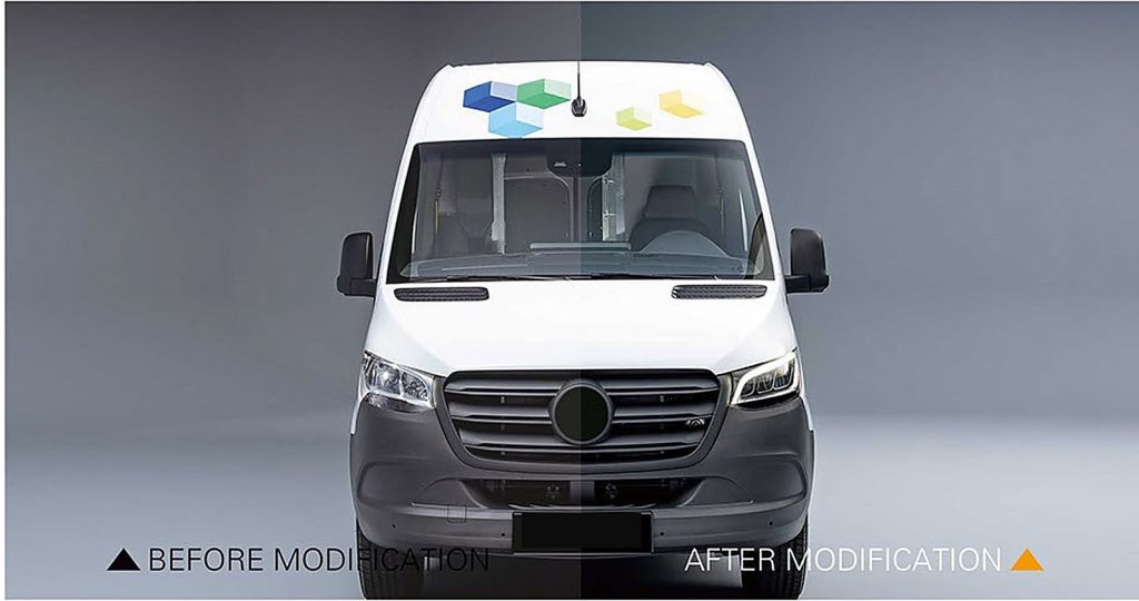 ไฟหน้า LED MERCEDES BENZ Sprinter ปี 18-23 ทรง SHIYU