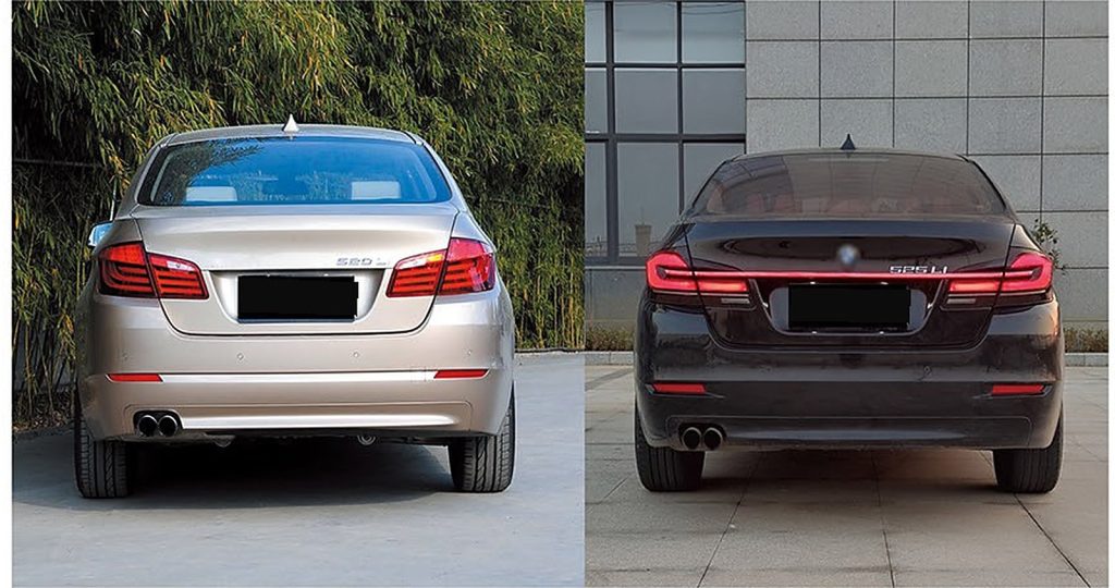 ไฟท้าย LED เส้นยาว BMW 5 Series F10 ปี 11-17 ทรง SHIYU (ทรงปี 21)