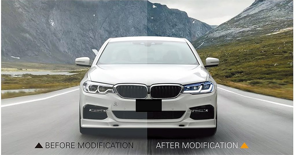 ไฟหน้า เลเซอร์ BMW 5 Series G30 ปี 18-20 ทรง SHIYU (ไม่ต้องเปลี่ยนกันชน · ทรงปี 21)