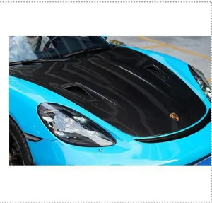 ฝากระโปรงหน้า Carbon Fiber Porsche 718 Cayman 981 982 ทรง RS