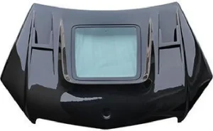 ฝากระโปรงหน้า Carbon Fiber Benz C Class W204 รุ่นแรก ฝาโชว์เครื่อง ช่องกระจกใส