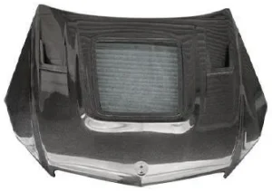 ฝากระโปรงหน้า Carbon Fiber Benz C Class W204 รุ่นหลัง ฝาโชว์เครื่อง ช่องกระจกใส