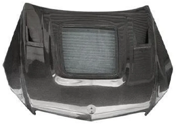 ฝากระโปรงหน้า Carbon Fiber Benz C Class W204 รุ่นหลัง ฝาโชว์เครื่อง ช่องกระจกใส