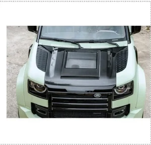 ฝากระโปรงหน้า Carbon Fiber Land Rover Defender ฝาโชว์เครื่อง ช่องกระจกใส
