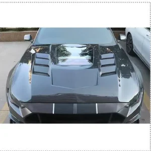 ฝากระโปรงหน้า Carbon Fiber Ford Mustang รุ่นหลัง ฝาโชว์เครื่อง ช่องกระจกใส