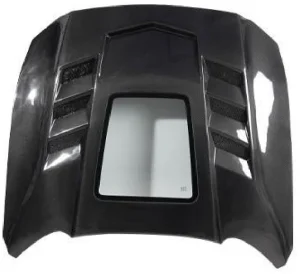 ฝากระโปรงหน้า Carbon Fiber Ford Mustang รุ่นแรก ฝาโชว์เครื่อง ช่องกระจกใส