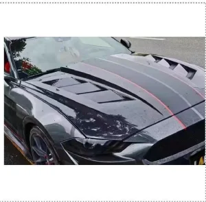 ฝากระโปรงหน้า Carbon Fiber Ford Mustang ทรง AC เจาะช่องระบาย